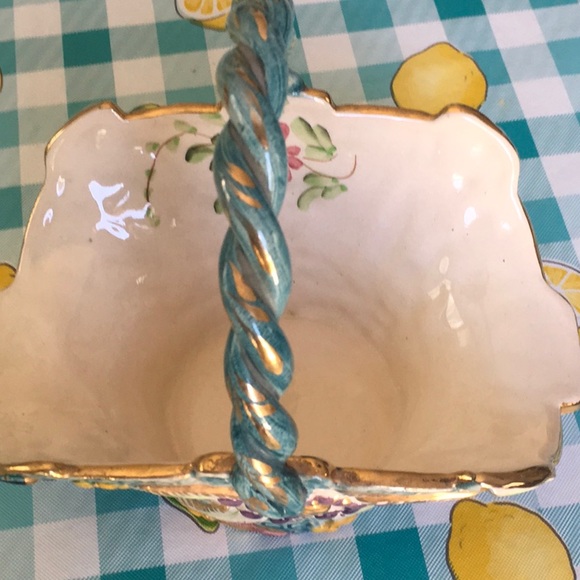 Vintage Bequet ceramic basket made in Belgium - Picture 6 of 7